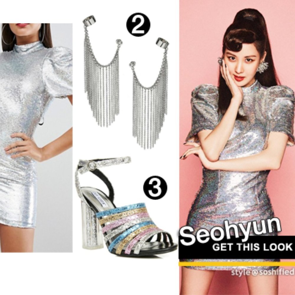 ASOS Edition New Glitter Sparkle Mini Party Dress - Picture 3 of 15